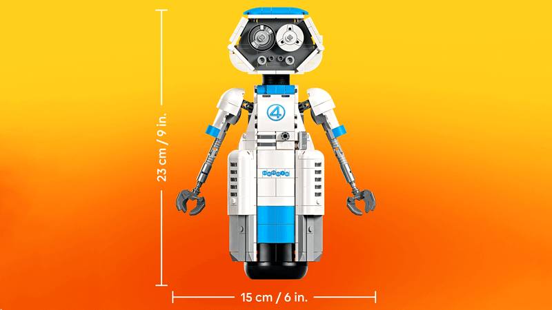 The dimensions of the H.E.R.B.I.E. LEGO set.