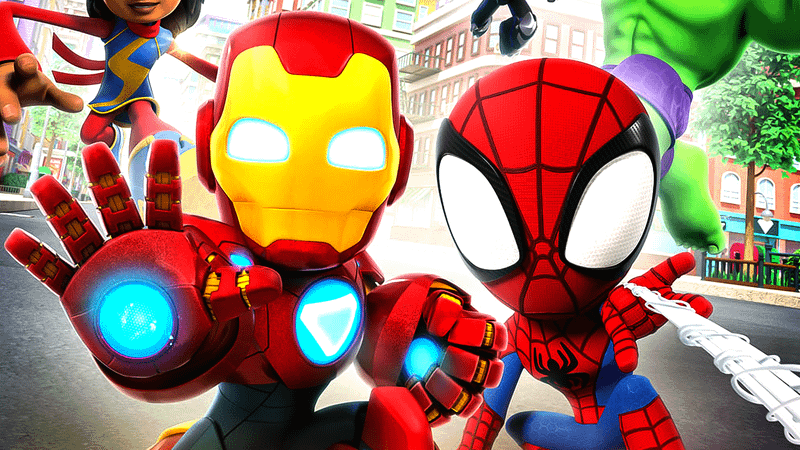Spider-Man teams up with Iron Man and the Avengers.