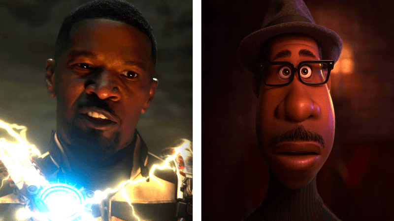 Jamie Foxx as Electro in 'Spider-Man: No Way Home,' Joe Gardner in 'Soul.'