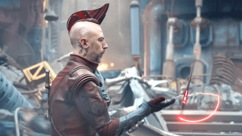 Kraglin with the Yondu arrow in Guardians of the Galaxy Volume 3.