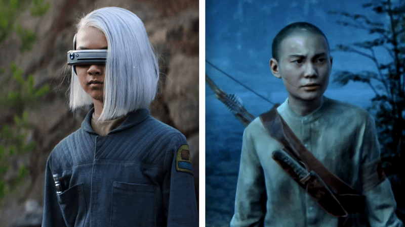 Kyriana Kratter in Skeleton Crew and Lev in The Last of Us Part 2.