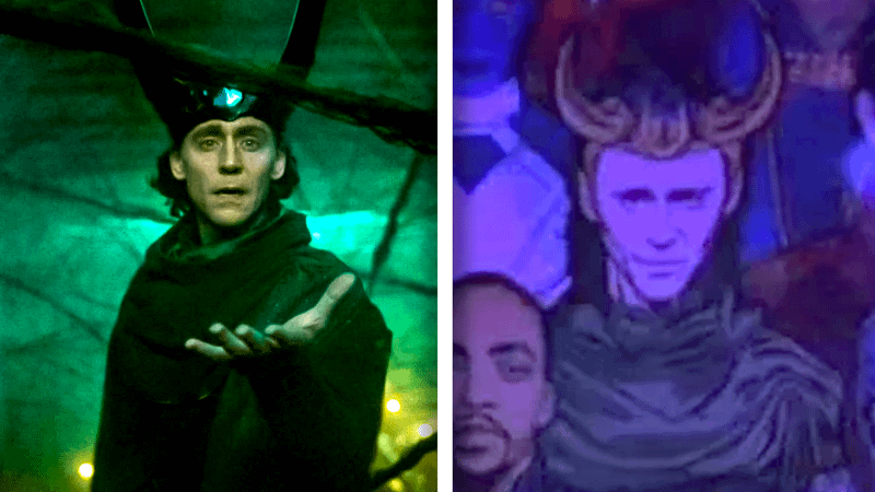 Loki in Loki Season 2 and in Avengers: Doomsday marketing material.