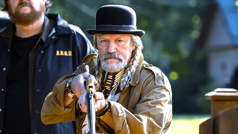 Michael Rooker as Red St Wild in Peacemaker