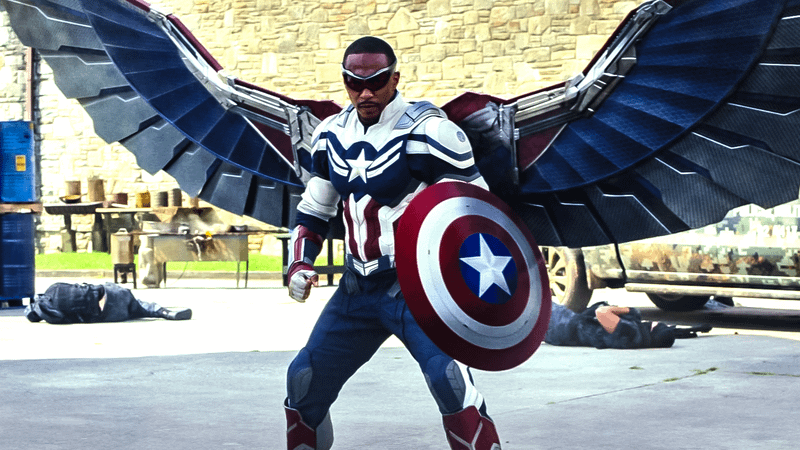 Anthony Mackie as Captain America.