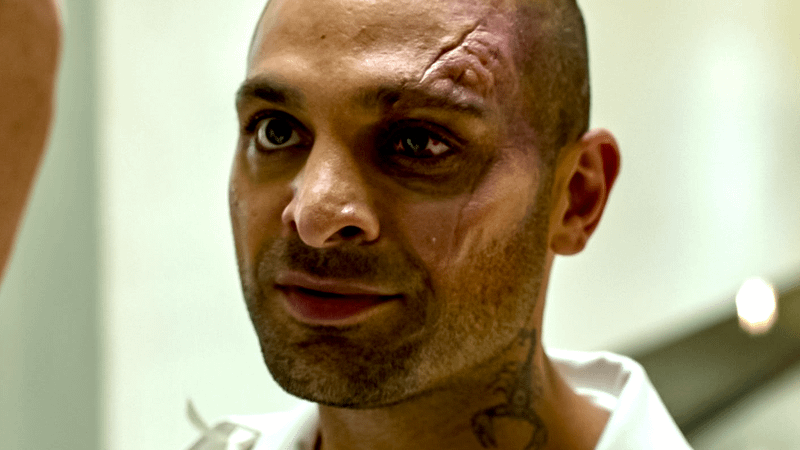 Scorpion close up from Spider-Man Homecoming post-credits scene.