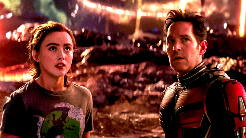 Kathryn Newton as Cassie Lang, Paul Rudd as Scott Lang/Ant-Man in Ant-Man and The Wasp: Quantumania