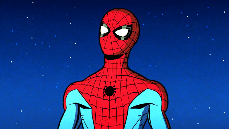 Spider-Man in his blue and red suit in Your Friendly Neighborhood Spider-Man