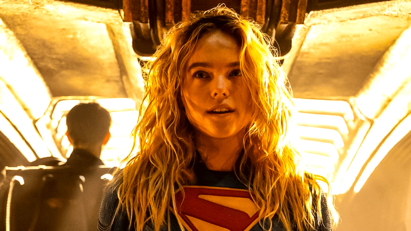 Milly Alcock as Supergirl standing in a spaceship in Supergirl