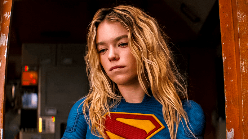 Supergirl looking annoyed in the 2026 movie.