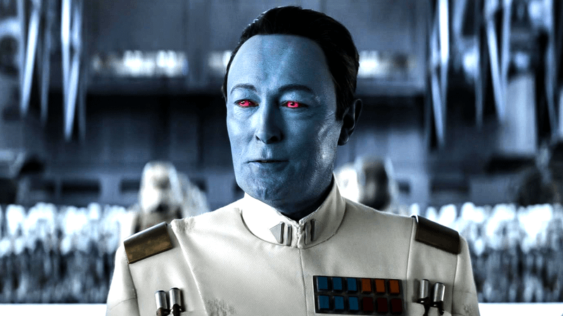 Lars Mikkelsen as Thrawn in Ahsoka.