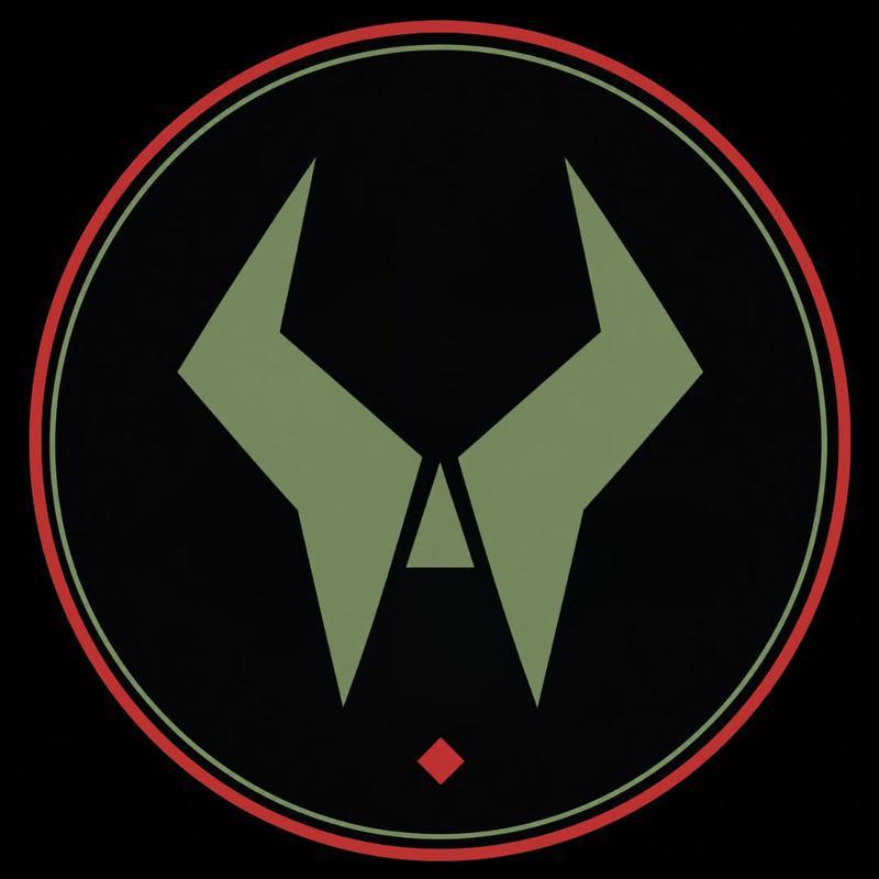 Doctor Doom logo from Russo Brothers on Instagram with red and green circle around it.