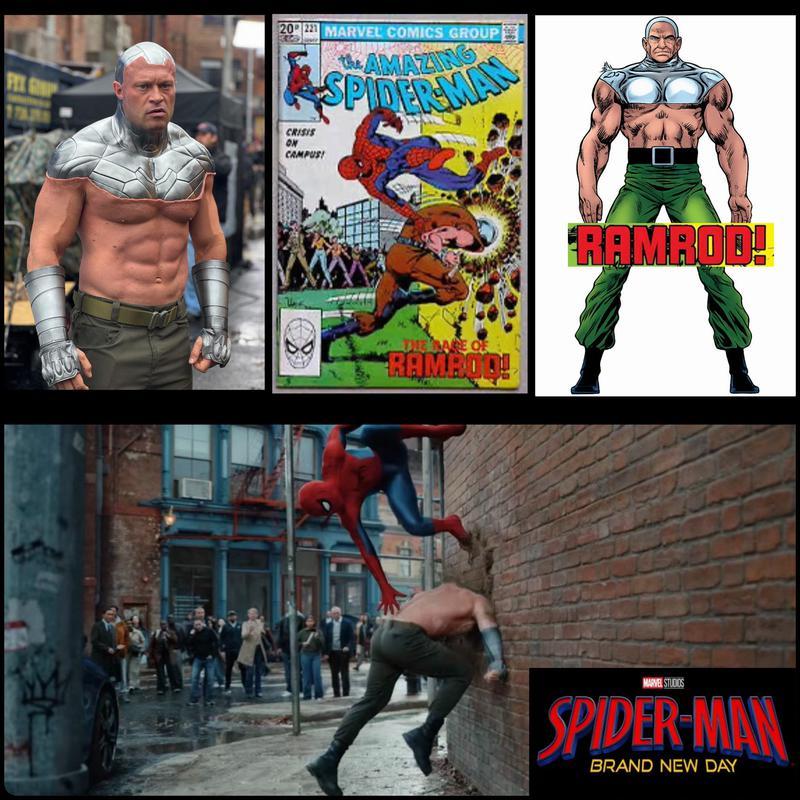 Photos of Ramrod in Marvel Comics and live-action.