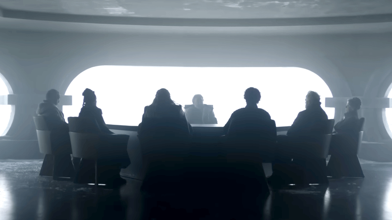 Shadow Council meeting in The Mandalorian Season 3.