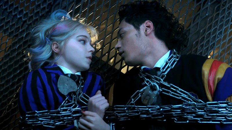 Emma Myers as Enid & Noah B. Taylor as Bruno in Wednesday Season 2