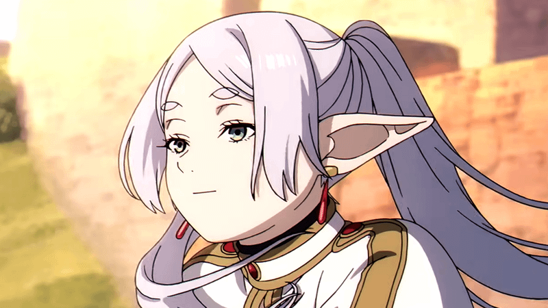 Frieren looking off into the distance in Frieren: Beyond Journey's End