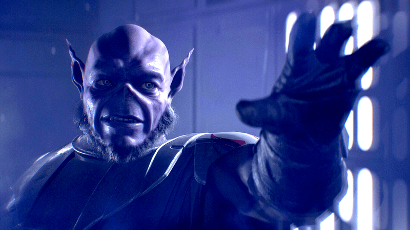 Jaro Topal holding out his hand in Star Wars Jedi: Fallen Order