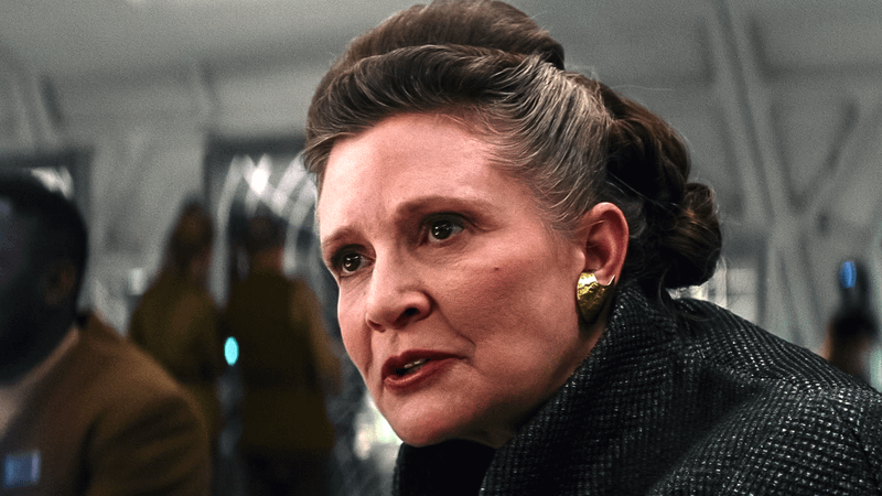 Carrie Fisher as Leia Organa in The Last Jedi