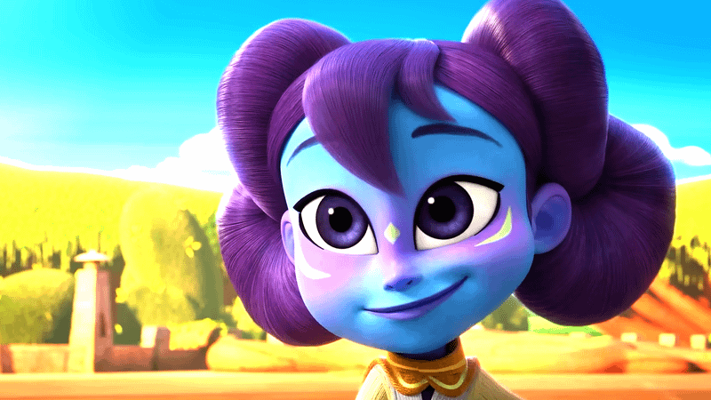 Lys Solay smiling at the camera in Young Jedi Adventures