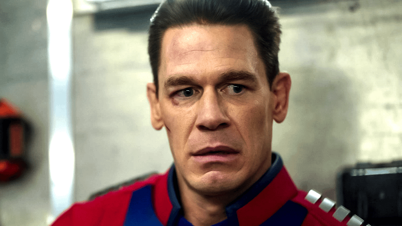 John Cena as Peacemaker looking disgusted in Peacemaker