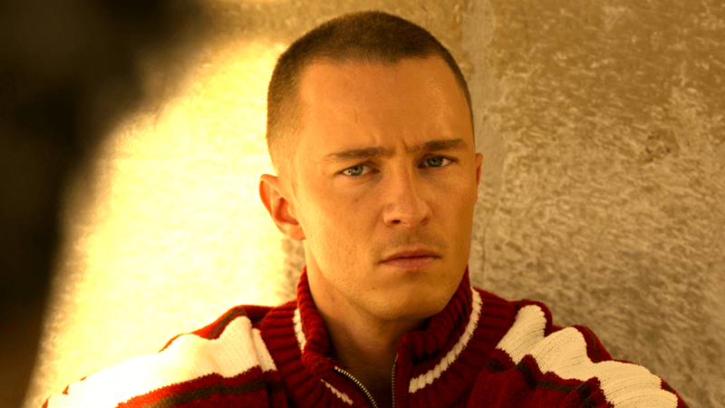 Drew Starkey as Rafe Cameron in Outer Banks.