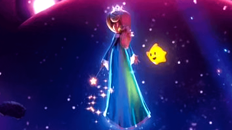 Rosalina on The Super Mario Galaxy Movie poster.