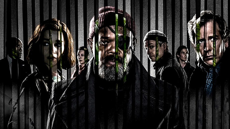 Samuel L. Jackson's Nick Fury alongside other characters in Secret Invasion.