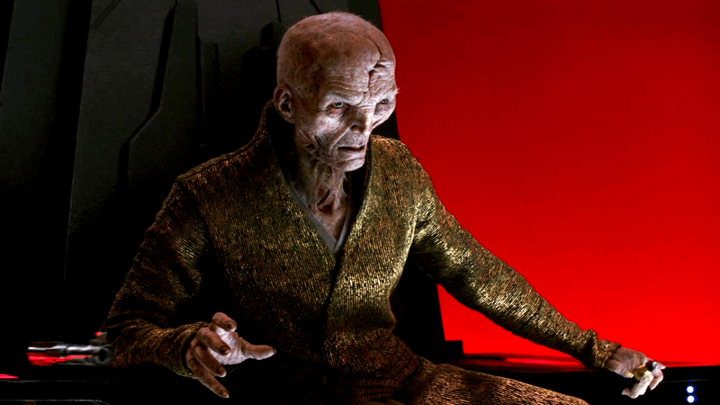 Snoke in The Last Jedi.