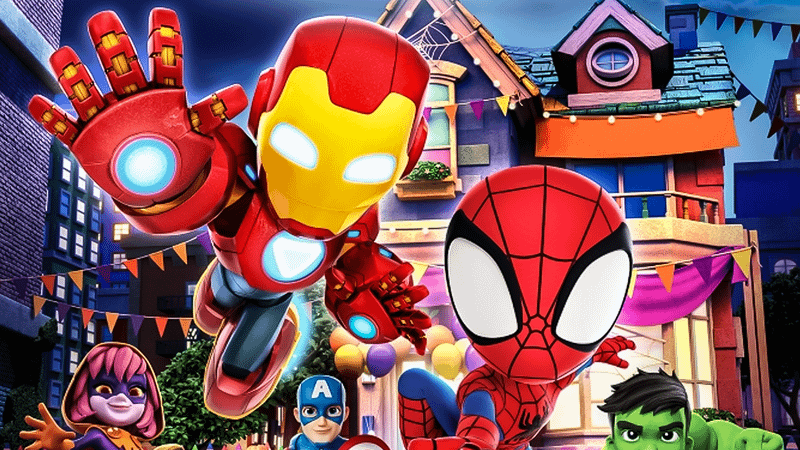 Marvel’s Spidey and the Avengers: Halloween Team-Up! poster, Spider-Man and Iron Man.