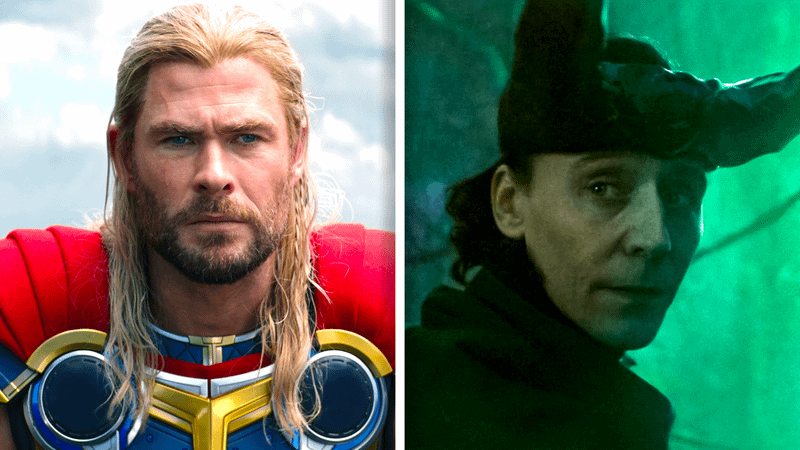 Chris Hemsworth's Thor and Tom Hiddleston's Loki