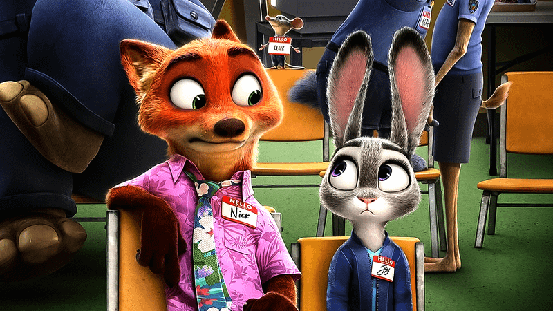 Wilde and Hopps from Zootopia.