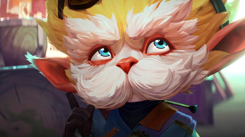 A close-up on Heimerdinger's face in Arcane