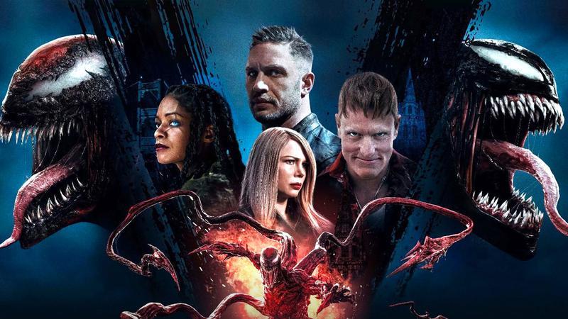 The cast of Venom: Let There Be Carnage on the poster