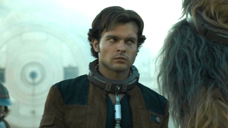Alden Ehrenreich as Han Solo in Solo: A Star Wars Story.