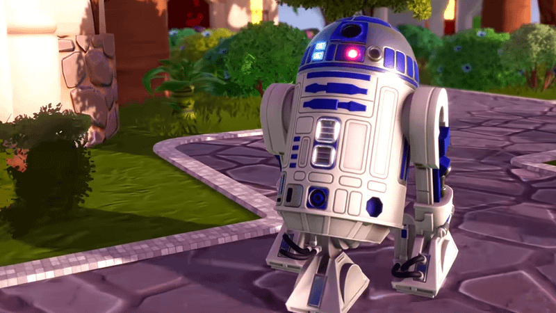 R2D2 in Disney Dreamlight Valley.