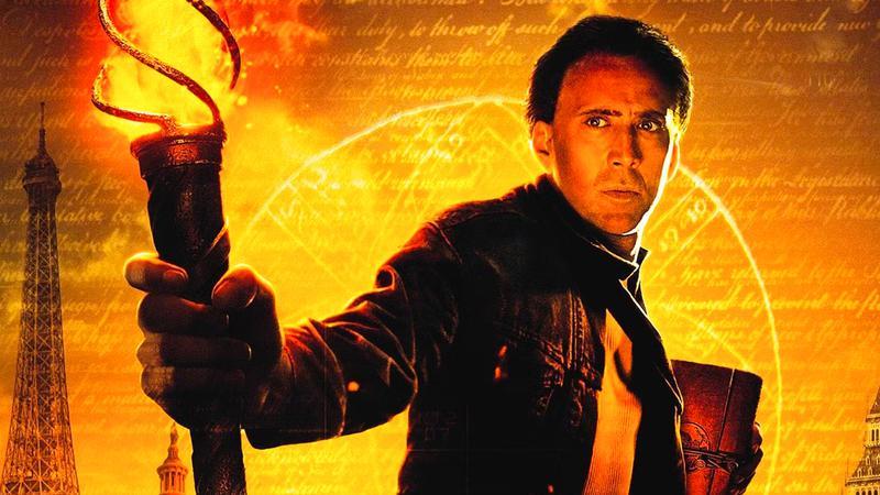 Nicolas Cage as Benjamin Franklin Gates in poster for 'National Treasure.'