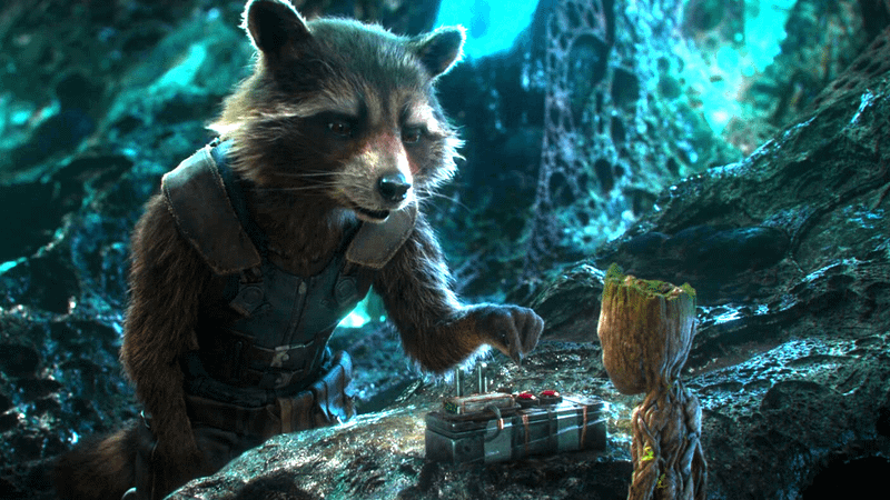 Rocket and Groot in Guardians of the Galaxy Vol. 2