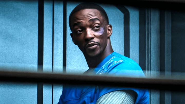 Sam Wilson in a prison cell.