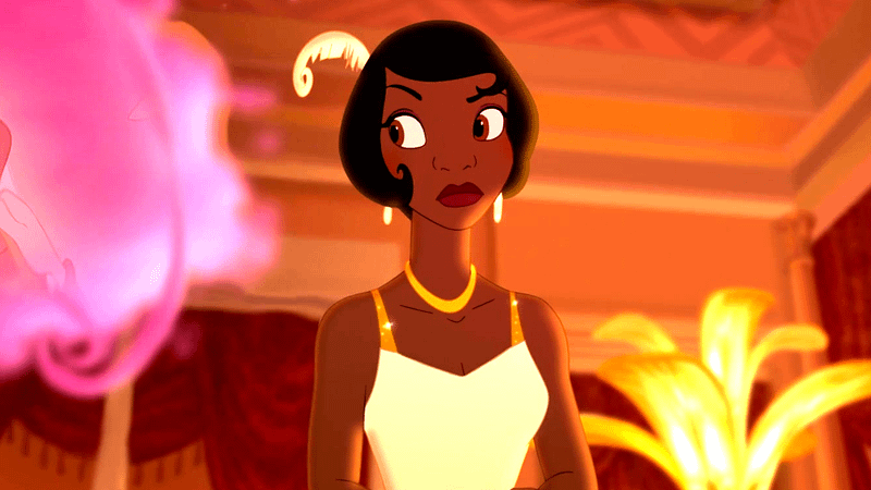 Tiana in The Princess and the Frog.
