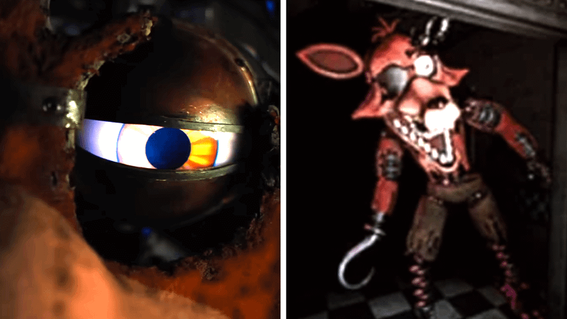 FNAF Film Withered Foxy side by side with FNAF Withered Foxy