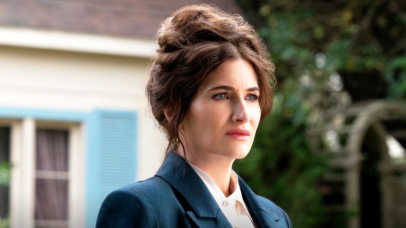 Kathryn Hahn as Agatha Harkness with her hair up in Agatha All Along