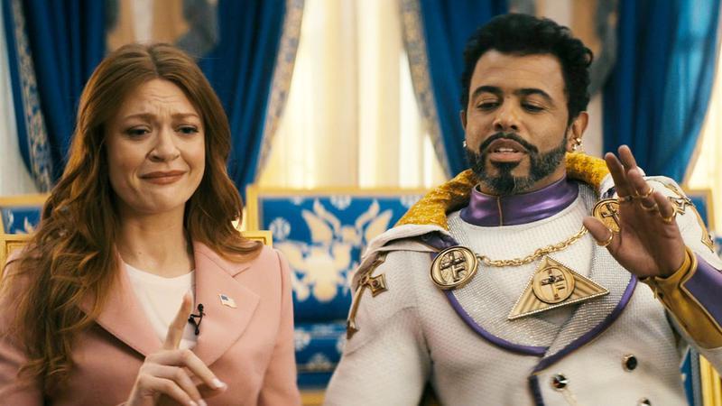 Ashley interview with Oh-Father in The Boys Season 5 Oval Office.