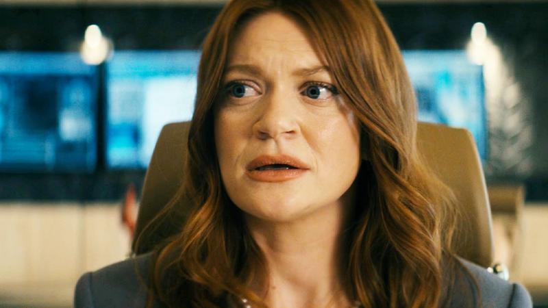 Ashley in The Boys Season 5, Back of head speaking in Episode 2 meeting.