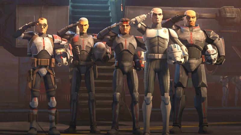 Clone Force 99 saluting in The Bad Batch