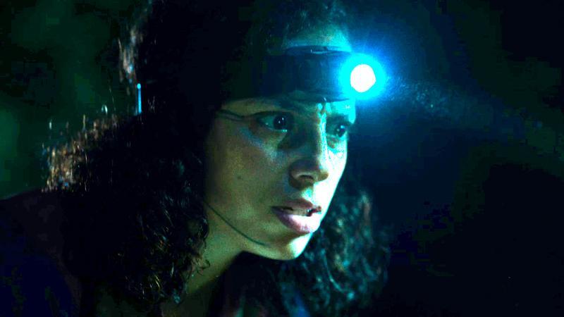 Lena looking terrified in Beware Boiúna.
