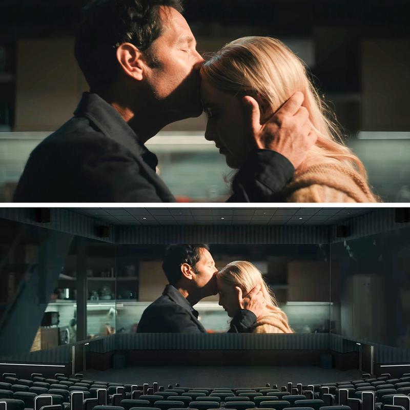Ant-Man kisses Cassie Lang in Avengers: Doomsday, ScreenX vs original.