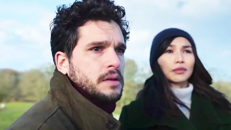 Kit Harington as Dane Whitman and Gemma Chan as Sersi in 'Eternals.'