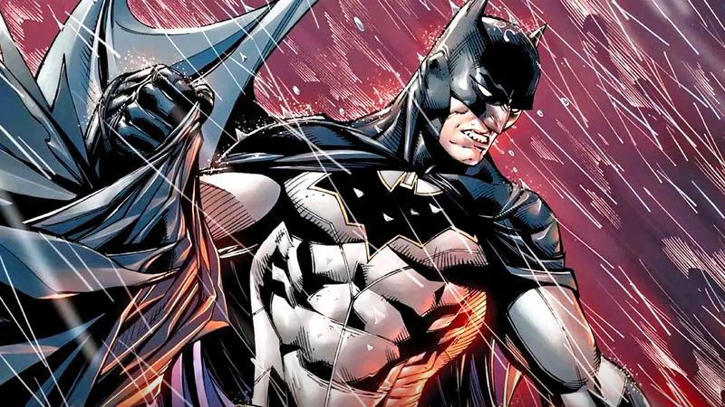 Batman in the rain in DC Comics