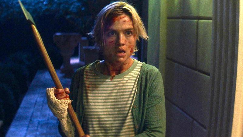 Actor holding an axe in Bone Lake.