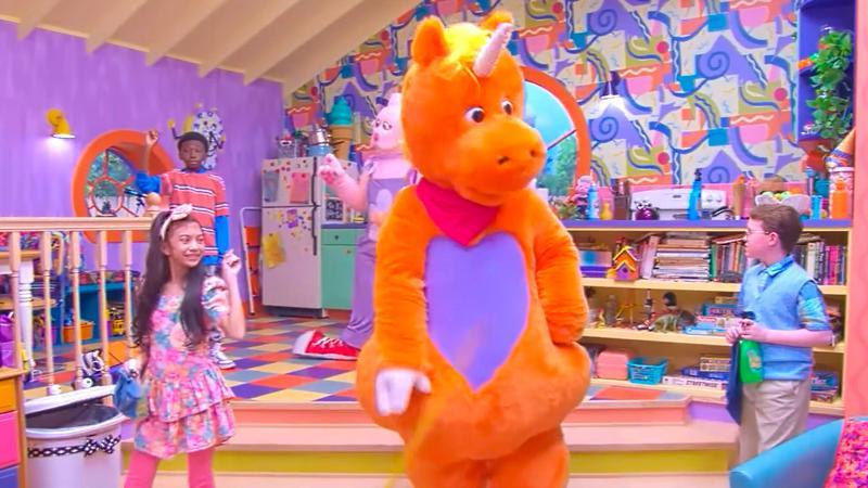 Buddy on his fake kids television show.