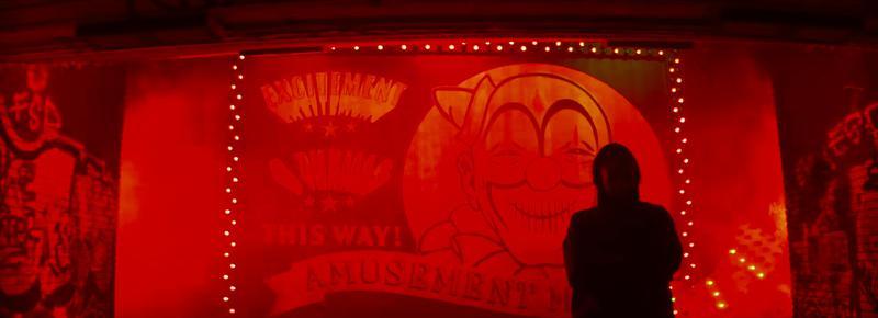 Clayface trailer, Dr Caitlin Corr walking down Amusement Mile..